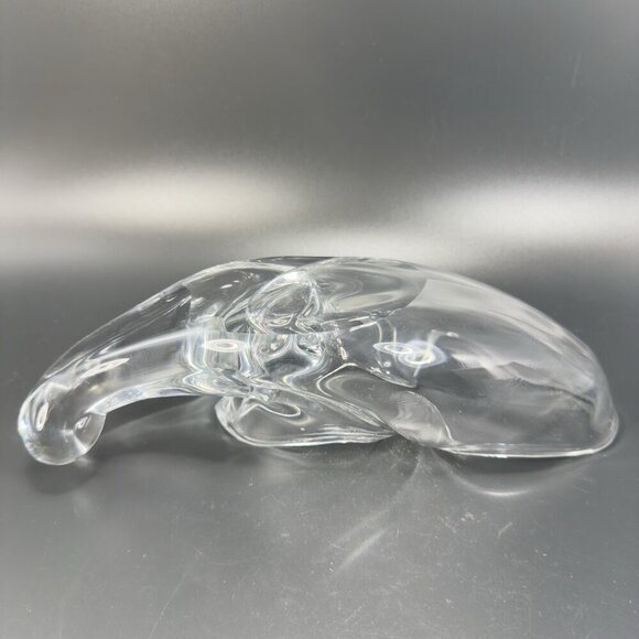 1950s Heisey Glass Clear Elf Shoe Cornucopia Heavy Manganese 365nm Green UV Glow - Picture 10 of 16